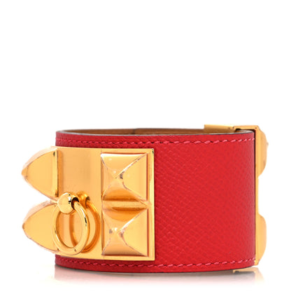 Hermes Epsom Collier De Chien CDC Bracelet S Rouge Casaque 1 of 5