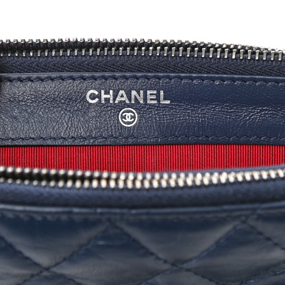 Chanel Aged Calfskin Quilted Small Gabrielle Clutch With Chain Navy Black 7 of 13