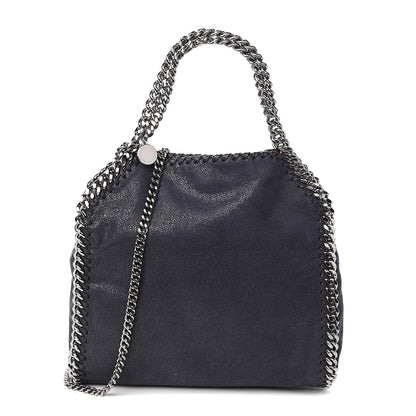 Stella McCartney Shaggy Deer Mini Falabella Fold Over Tote Navy 1 of 9