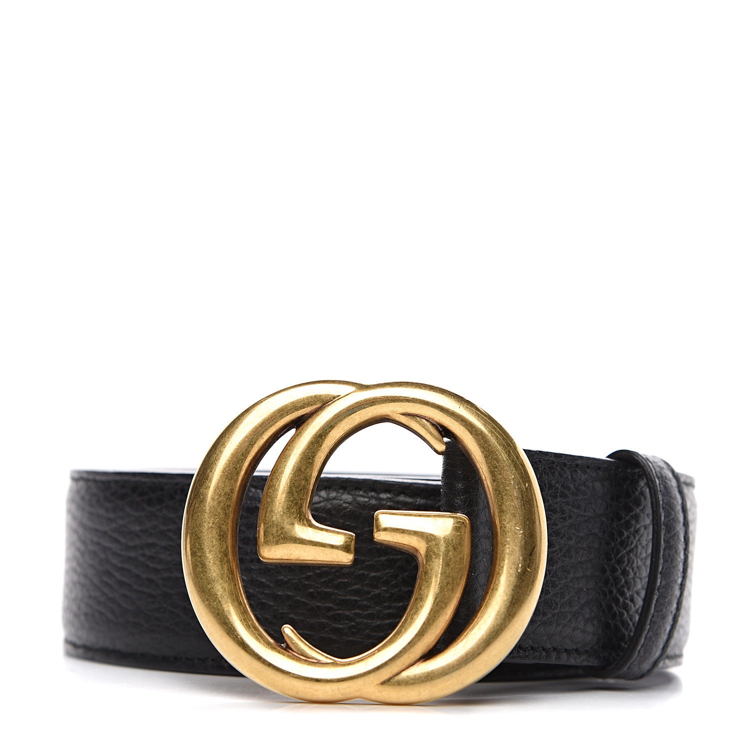 Gucci Dollar Calfskin Interlocking G Belt 95 38 Black 1 of 5