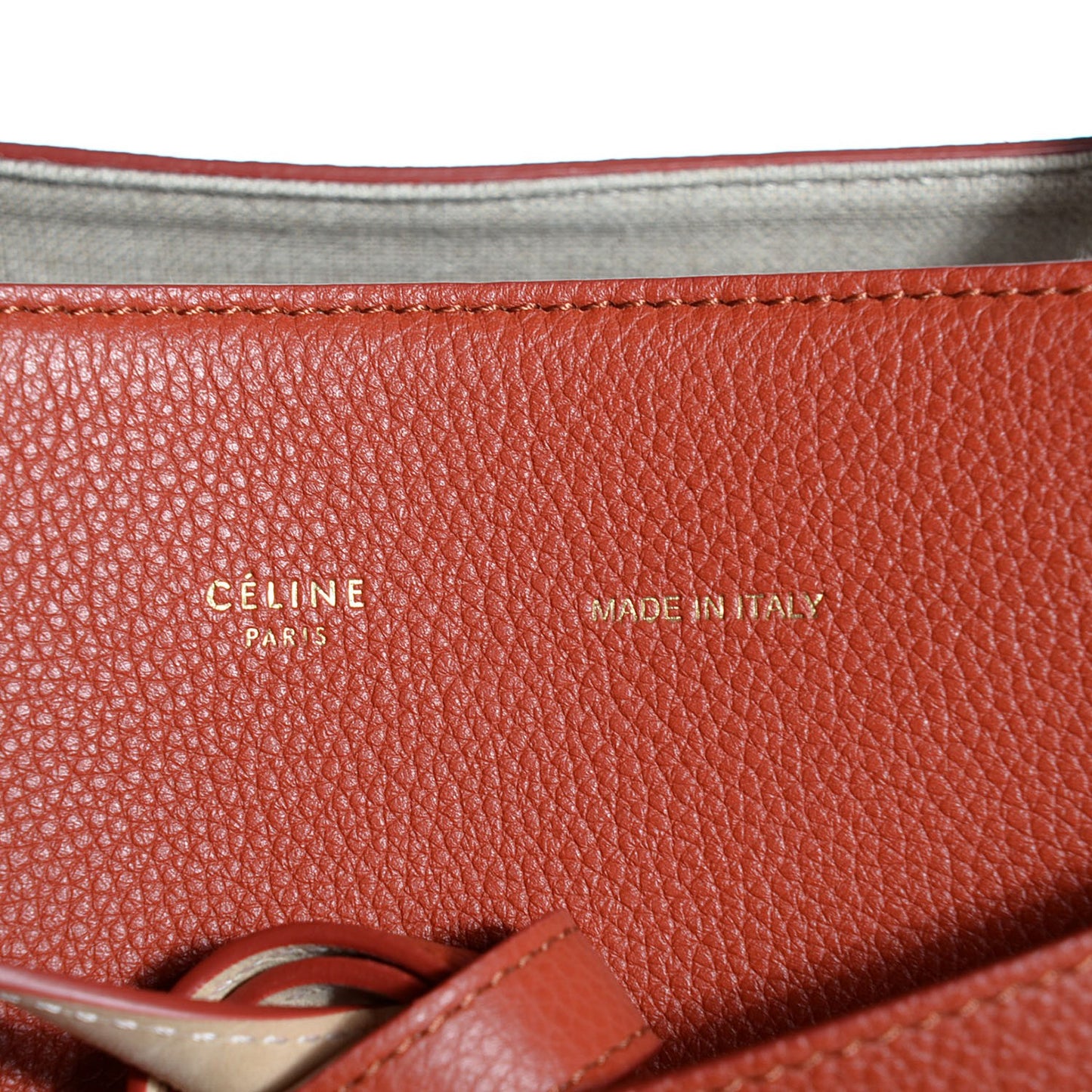 Soft Grained Calfskin Medium Cabas Phantom Brick