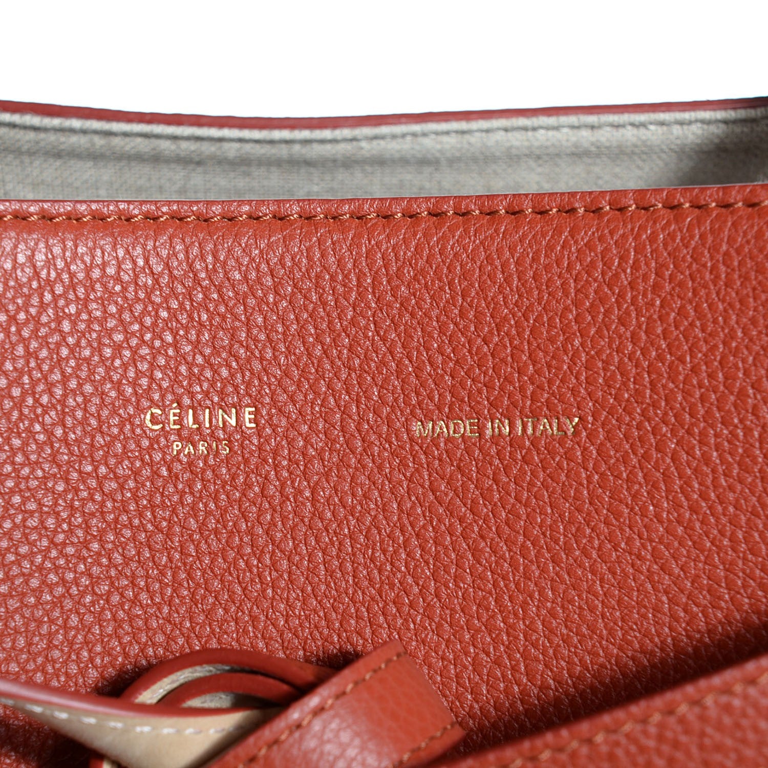 Celine Soft Grained Calfskin Medium Cabas Phantom Brick 5 of 8