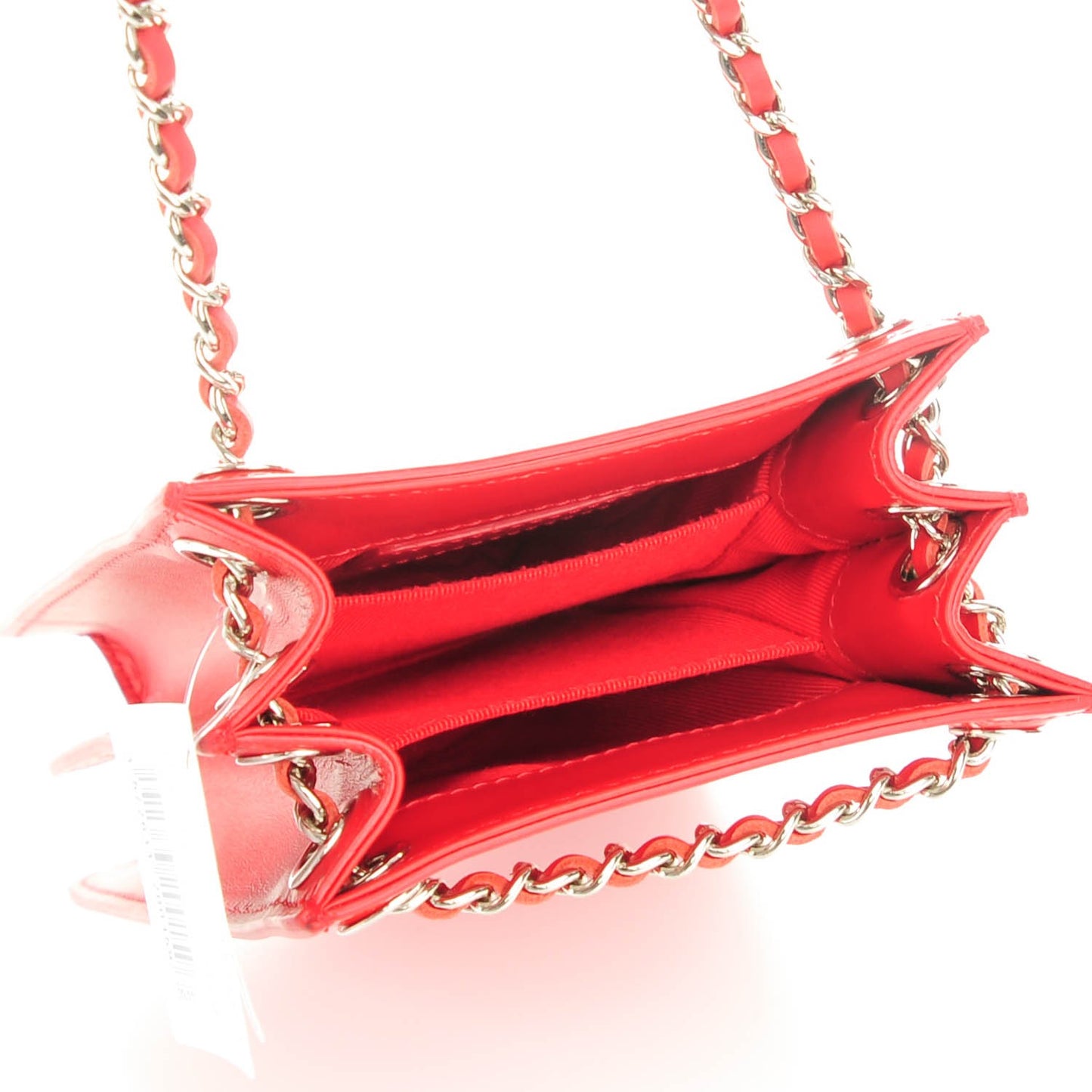 Patent Crossbody CC Phone Holder Red