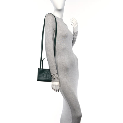 Telfar Vegan Leather Small Shopping Bag Dark Olive 2 of 10