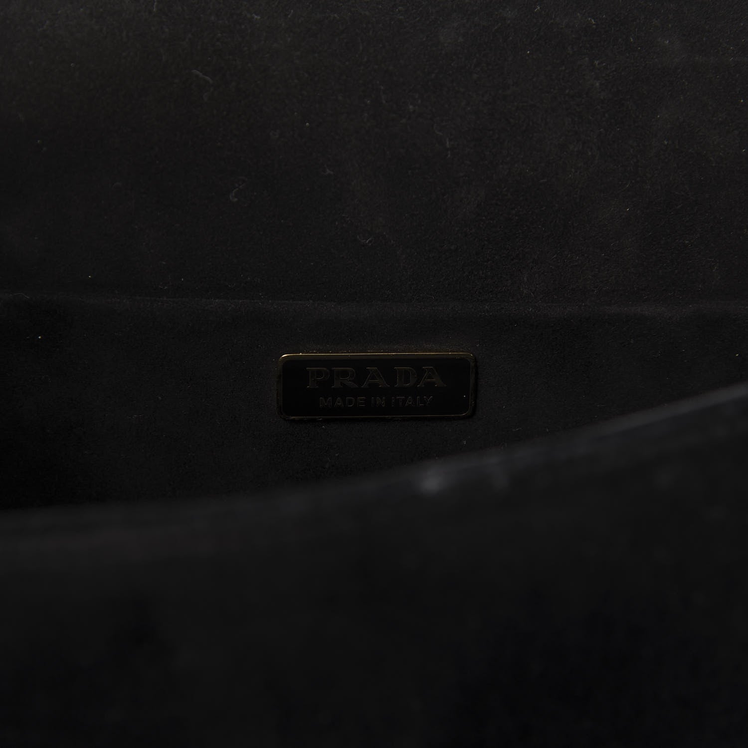 Prada Velluto Ricamo Cahier Shoulder Bag Black 8 of 8