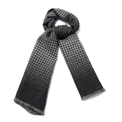 Alexander McQueen Wool Houndstooth Skull Scarf Black 1 of 4