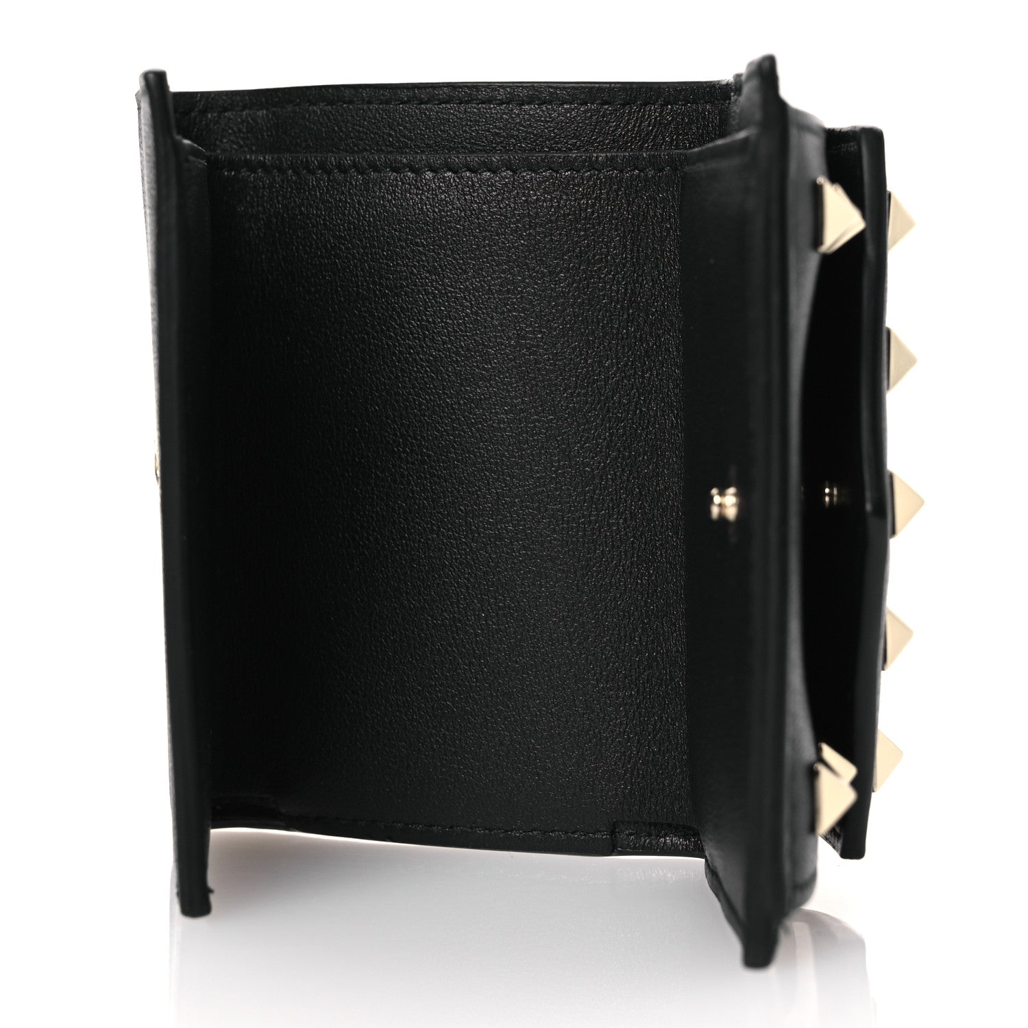 Valentino Garavani Calfskin Small Rockstud Wallet  Black 5 of 11