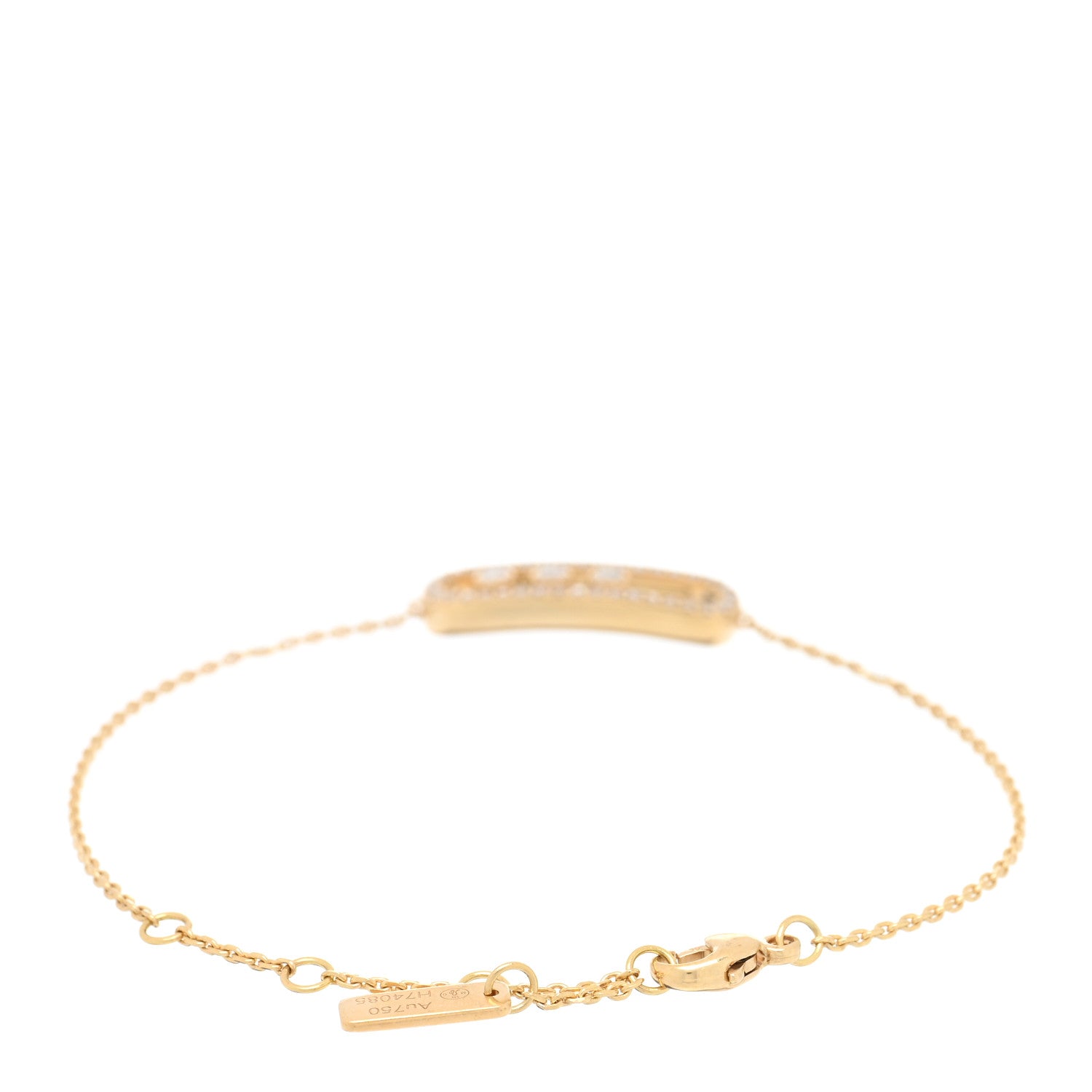 Messika 18K Yellow Gold Diamond Classic Baby Move Pave Bracelet 3 of 4
