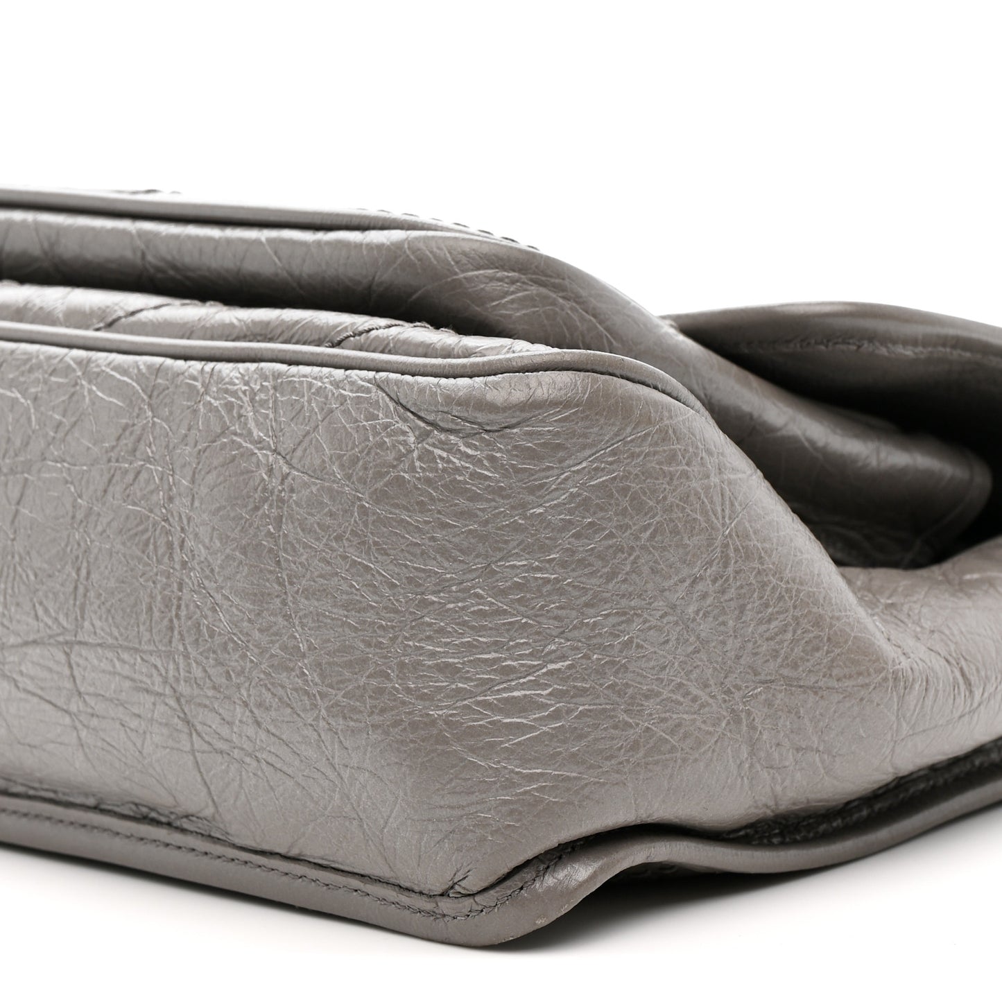 Crinkled Calfskin Matelasse Monogram Medium Niki Chain Satchel Storm