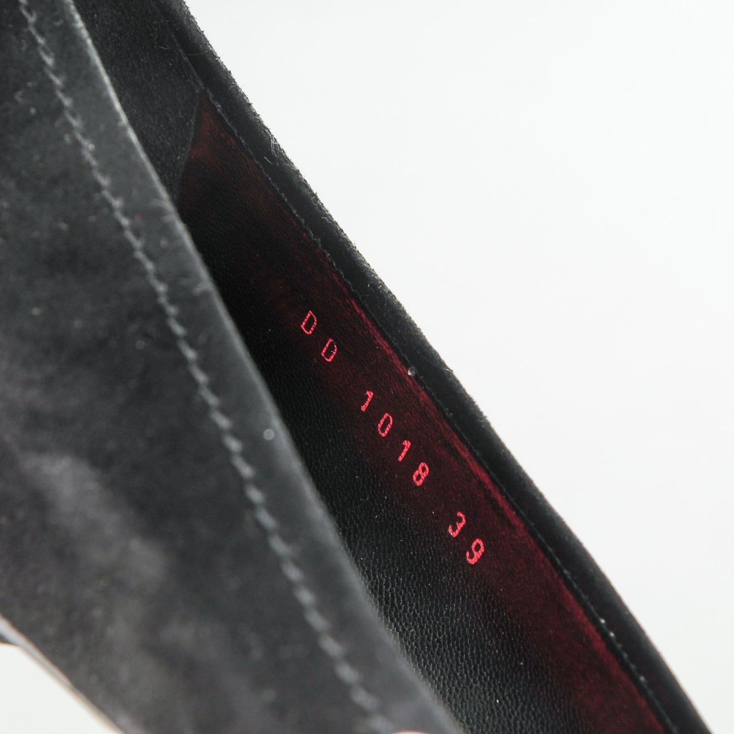 Suede Graffiti Rose Ballet Flats 39 Black