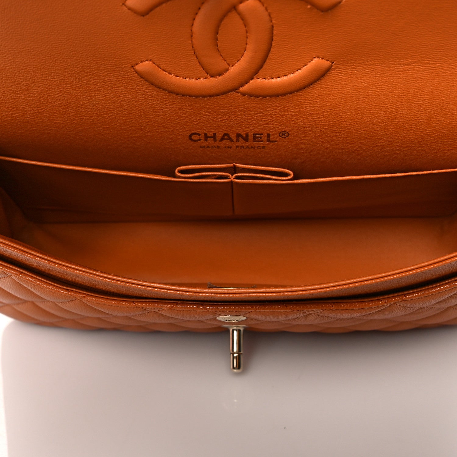 Chanel Caviar Quilted Medium Double Flap Light Brown 5 of 11