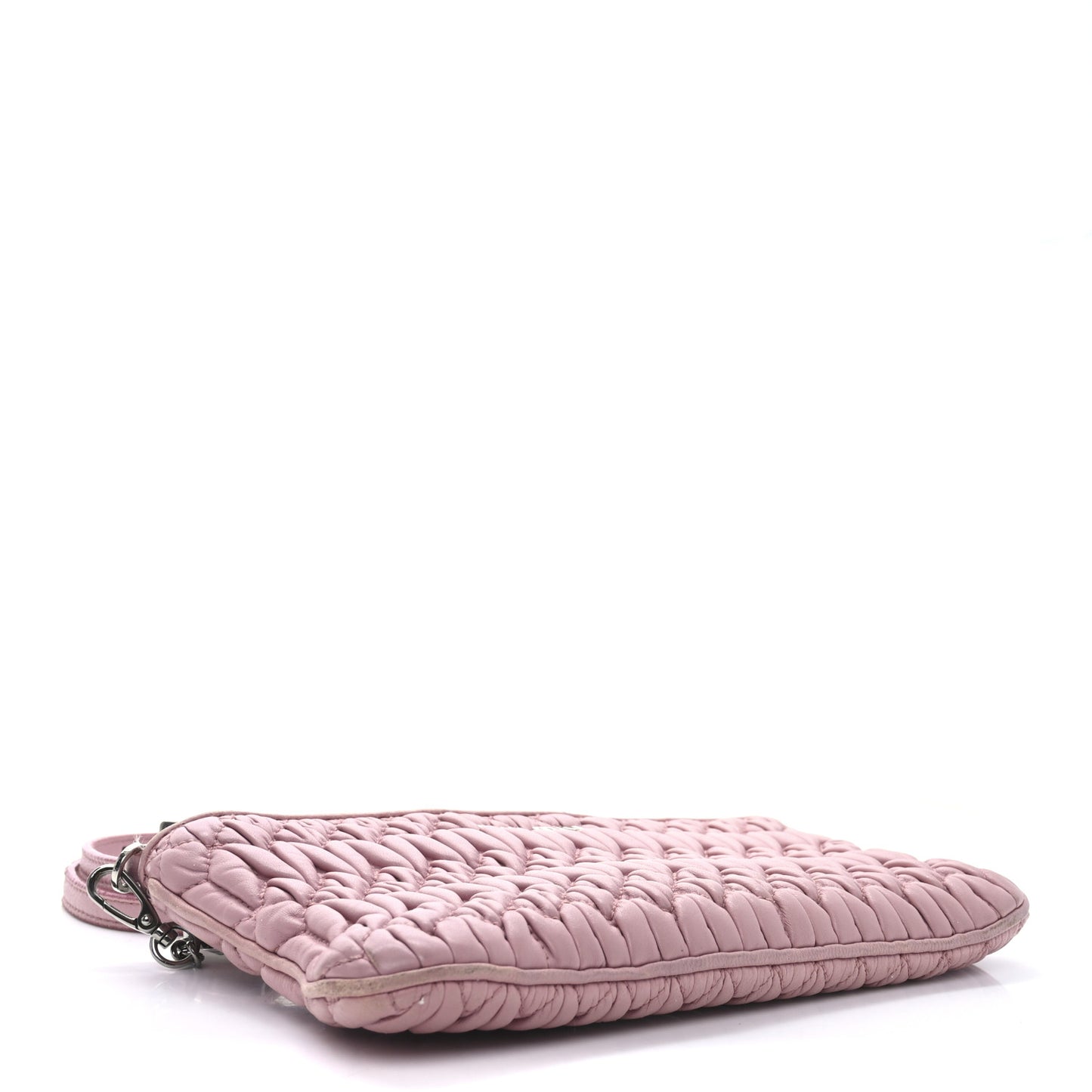 Nappa Matelasse Crystal Crossbody Clutch Rosa
