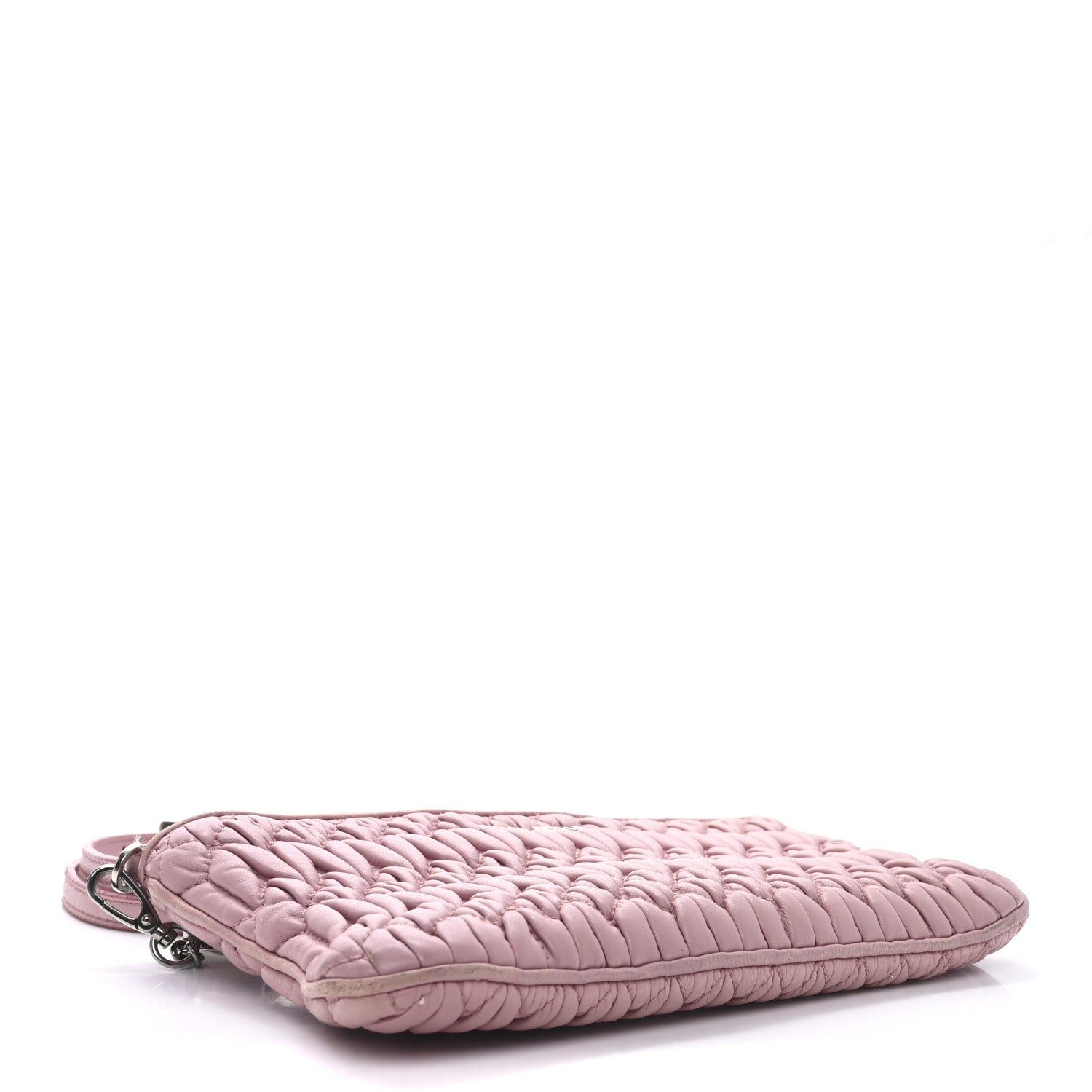 Miu Miu Nappa Matelasse Crystal Crossbody Clutch Rosa 4 of 11
