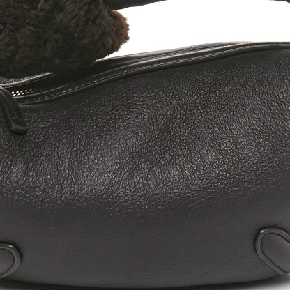 Bottega Veneta Calfskin Shearling Aviator Mini Jodie Dark Brown Fondant 7 of 9
