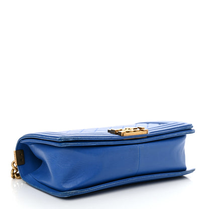 Chanel Lambskin Quilted Medium Boy Flap Blue 4 of 17