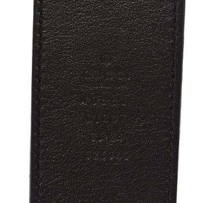 Gucci Textured Dollar Calfskin Double G 40mm Belt 85 34 Dark Cocoa 3 of 4