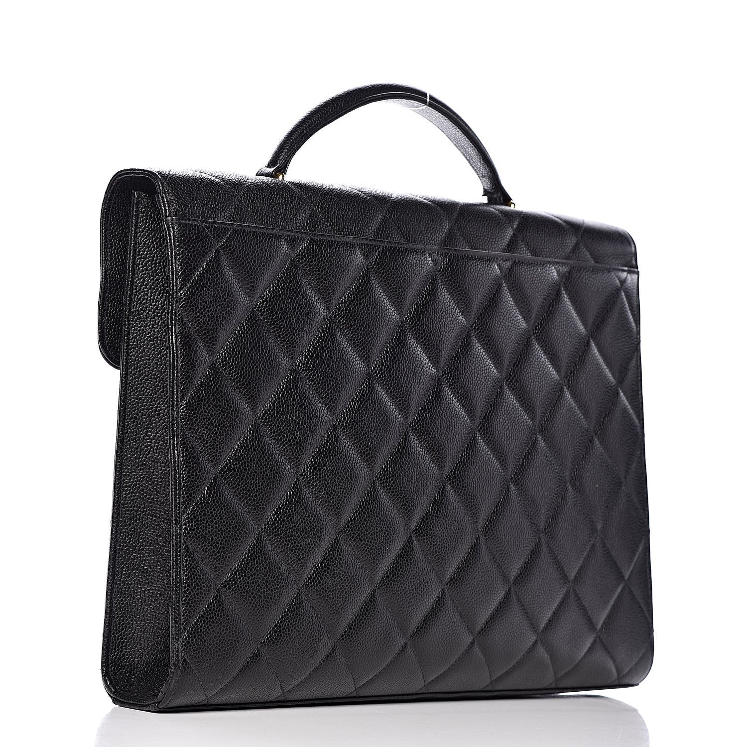 Chanel Caviar Quilted Briefcase Laptop Bag Black 3 of 11