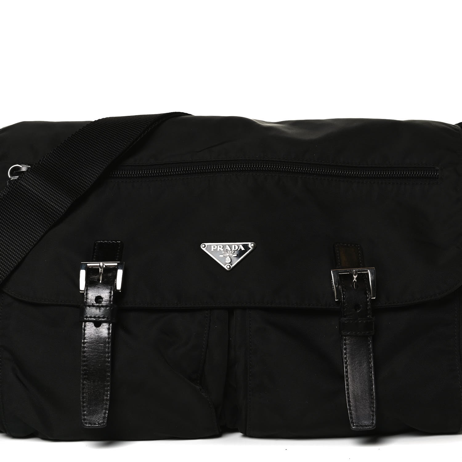 Prada Nylon Vela Messenger Bag Black 8 of 14