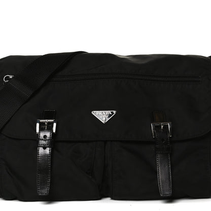 Prada Nylon Vela Messenger Bag Black 8 of 14