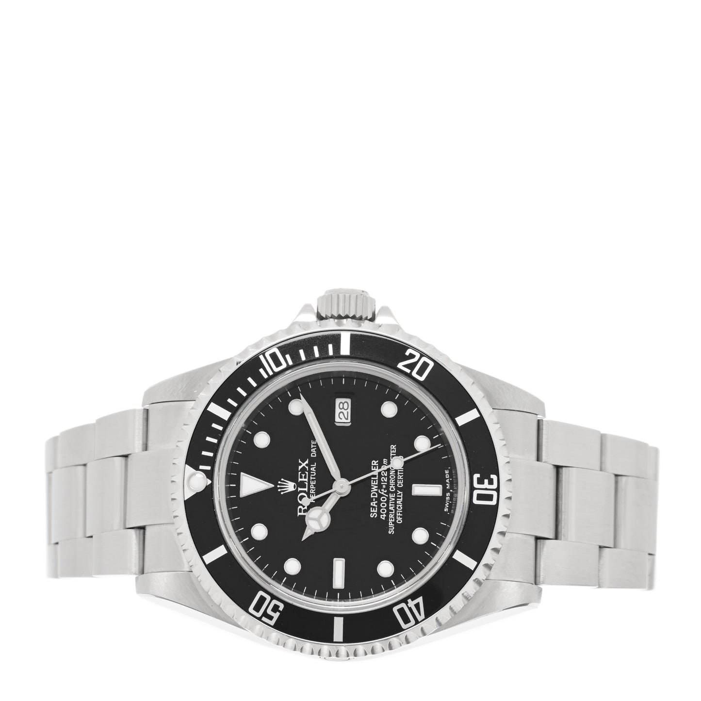 Stainless Steel 40mm Sea-Dweller Oyster Perpetual Watch Black 16600