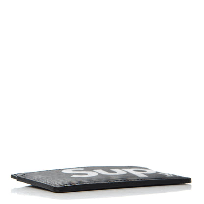 Louis Vuitton X SUPREME Epi Card Holder Black 4 of 5
