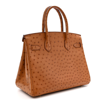 Hermes Ostrich Birkin 30 Cognac 3 of 11