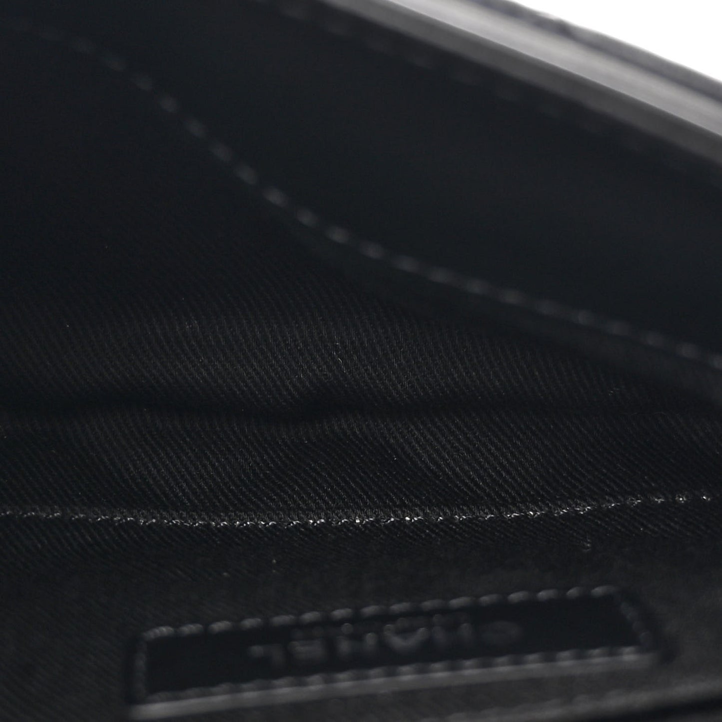 Calfskin Quilted CC Uniform Flap Belt Bag Black