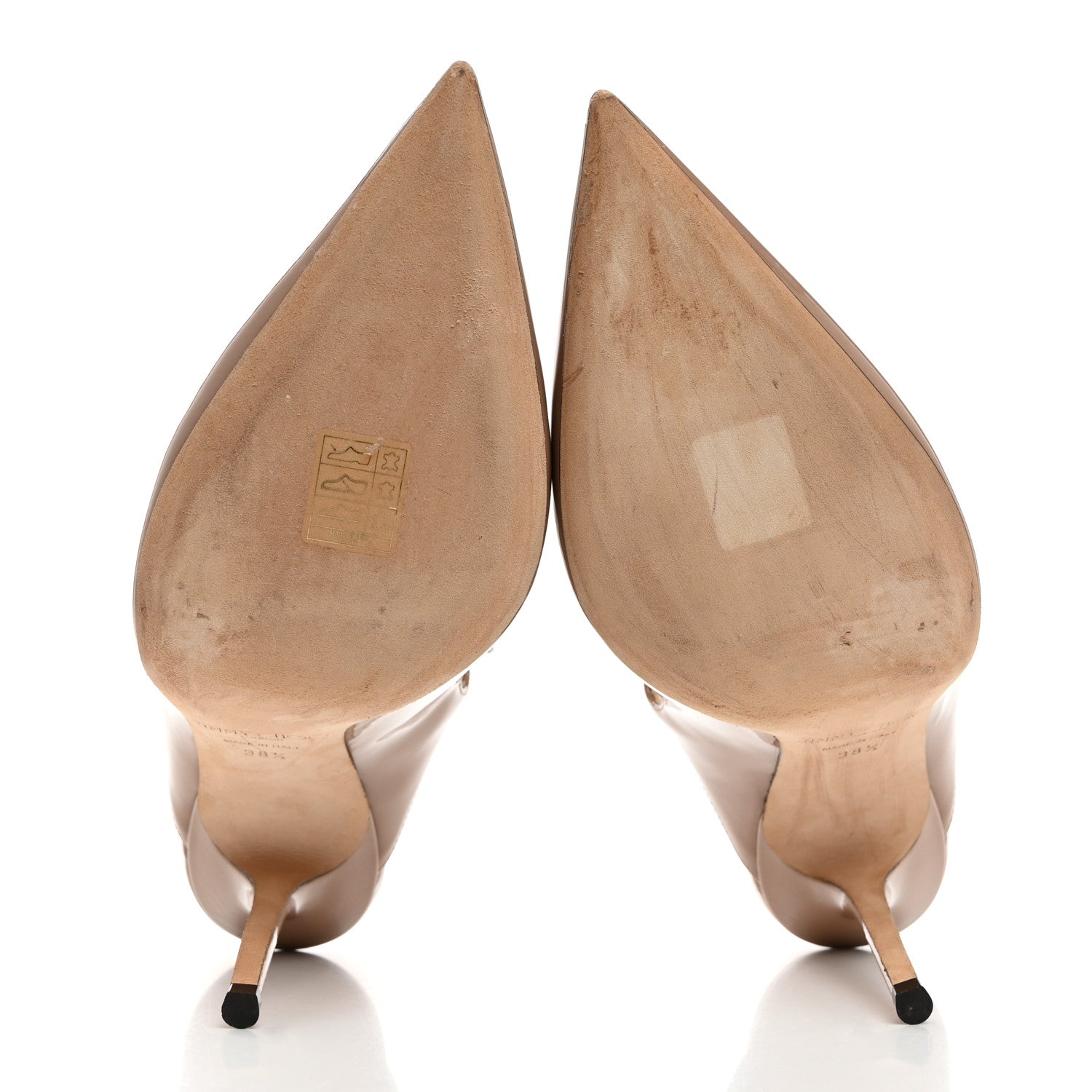 Jimmy Choo Patent Crystal Bing 100 Pumps 38.5 Ballet Pink 5 of 7