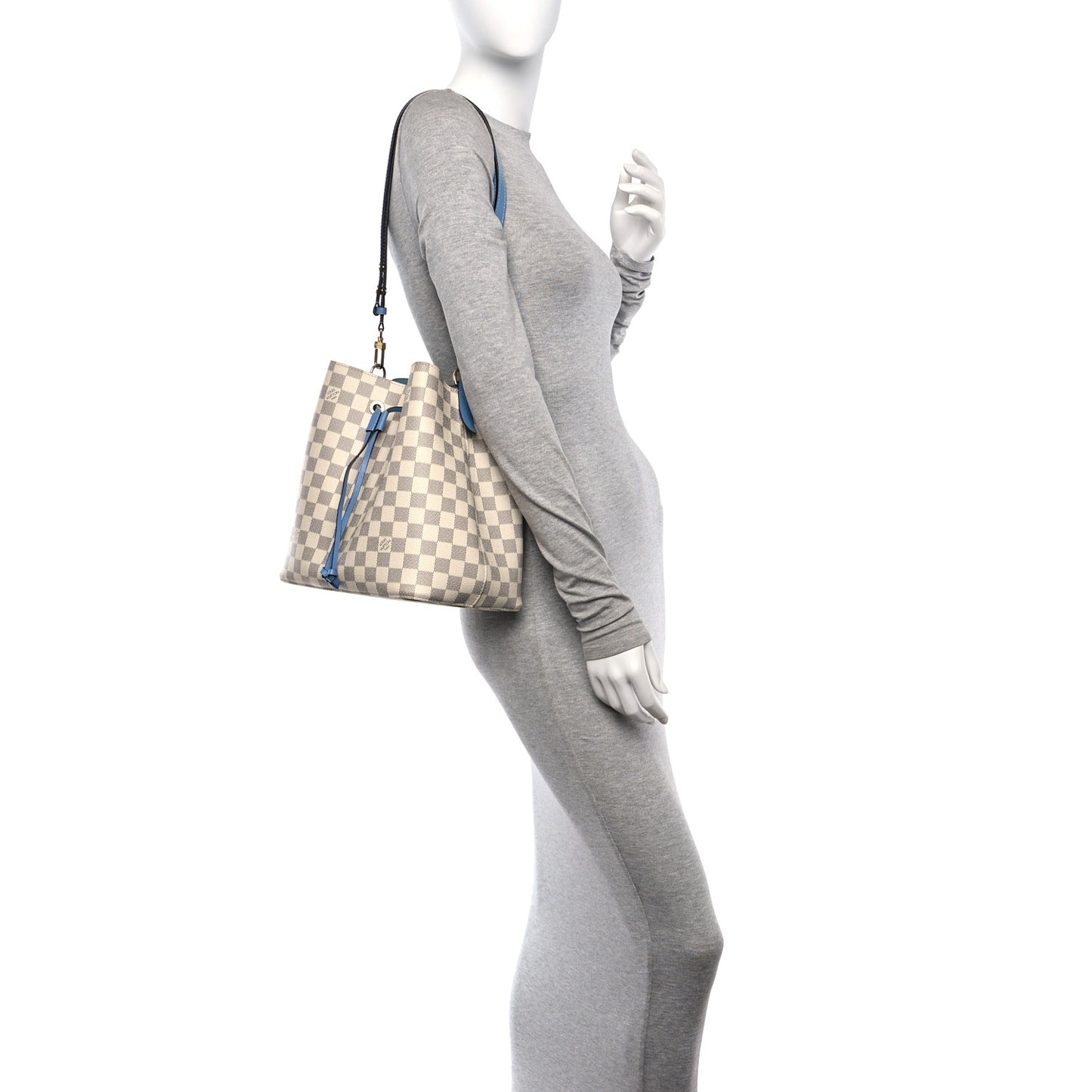 Damier Azur Neonoe MM Bleuet