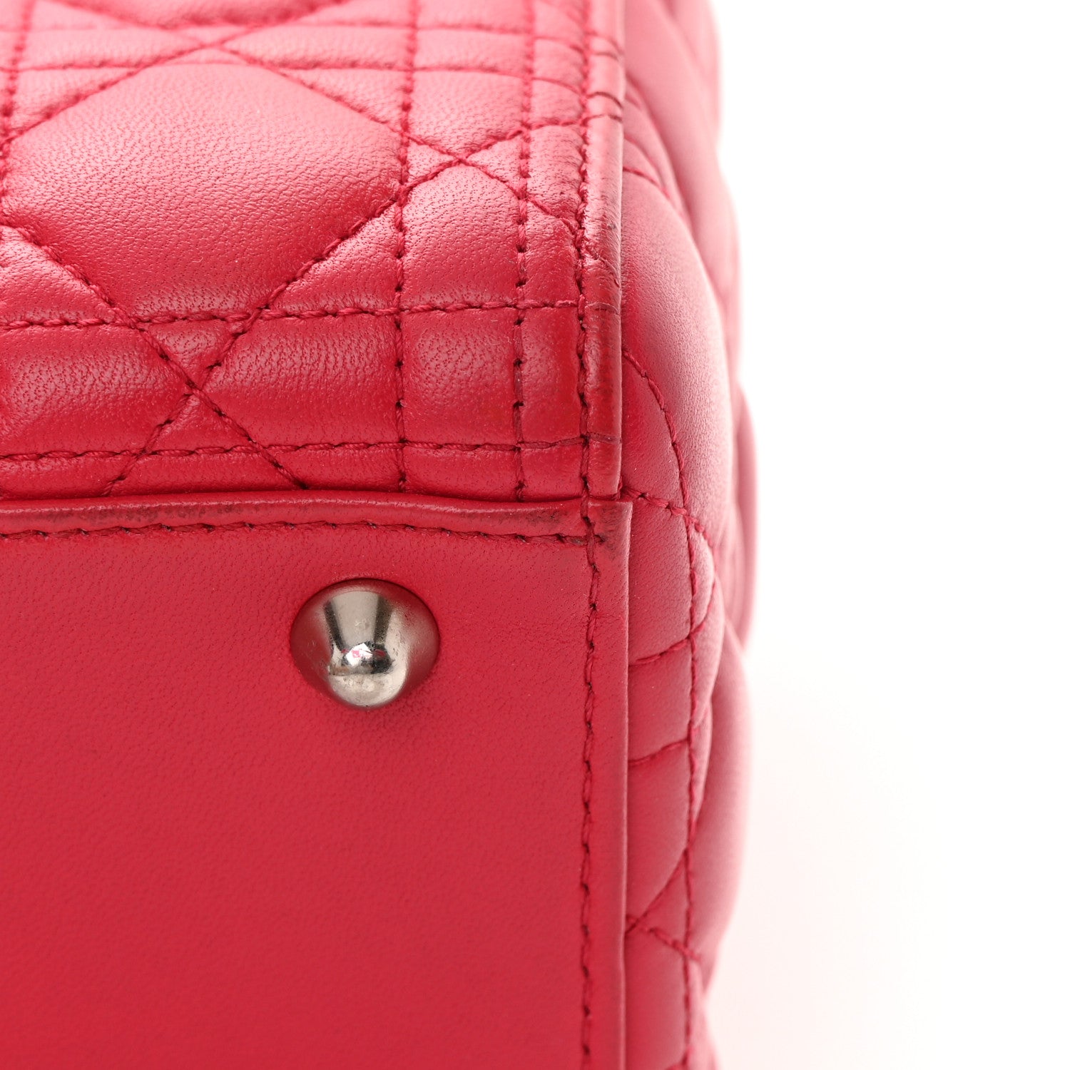 Christian Dior Lambskin Cannage Large Lady Dior Fuchsia 11 of 18