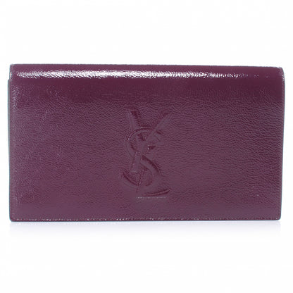 Saint Laurent Patent Belle de Jour Clutch Bordeaux Purple 1 of 8