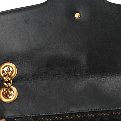 Gucci Calfskin Matelasse Studded Medium GG Marmont Shoulder Bag Black 11 of 15