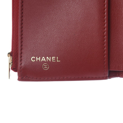 Chanel Iridescent Caviar Quilted Small Flap Wallet Red 5 of 6