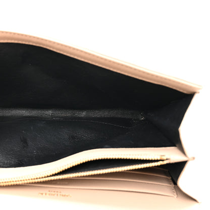 Saint Laurent Grain De Poudre Matelasse Chevron Monogram Chain Wallet Dark Beige 5 of 14