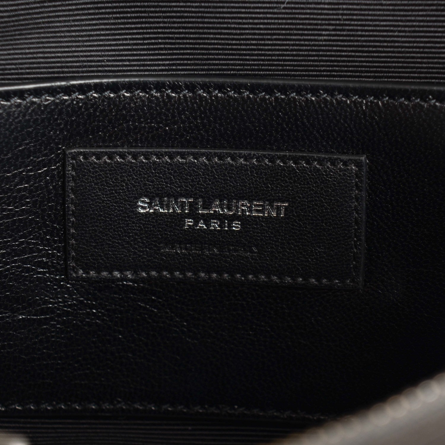 Saint Laurent Grain De Poudre Matelasse Chevron Large Satchel Grey 9 of 10
