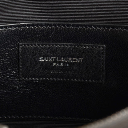 Saint Laurent Grain De Poudre Matelasse Chevron Large Satchel Grey 9 of 10