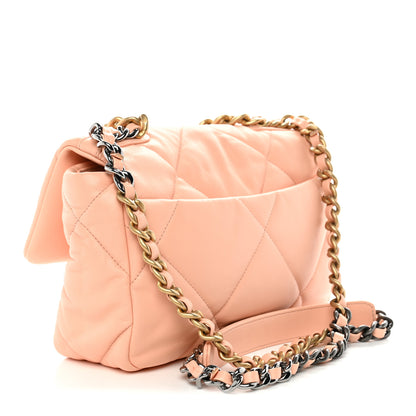Chanel Goatskin Quilted Medium Chanel 19 Flap Light Pink 3 of 10