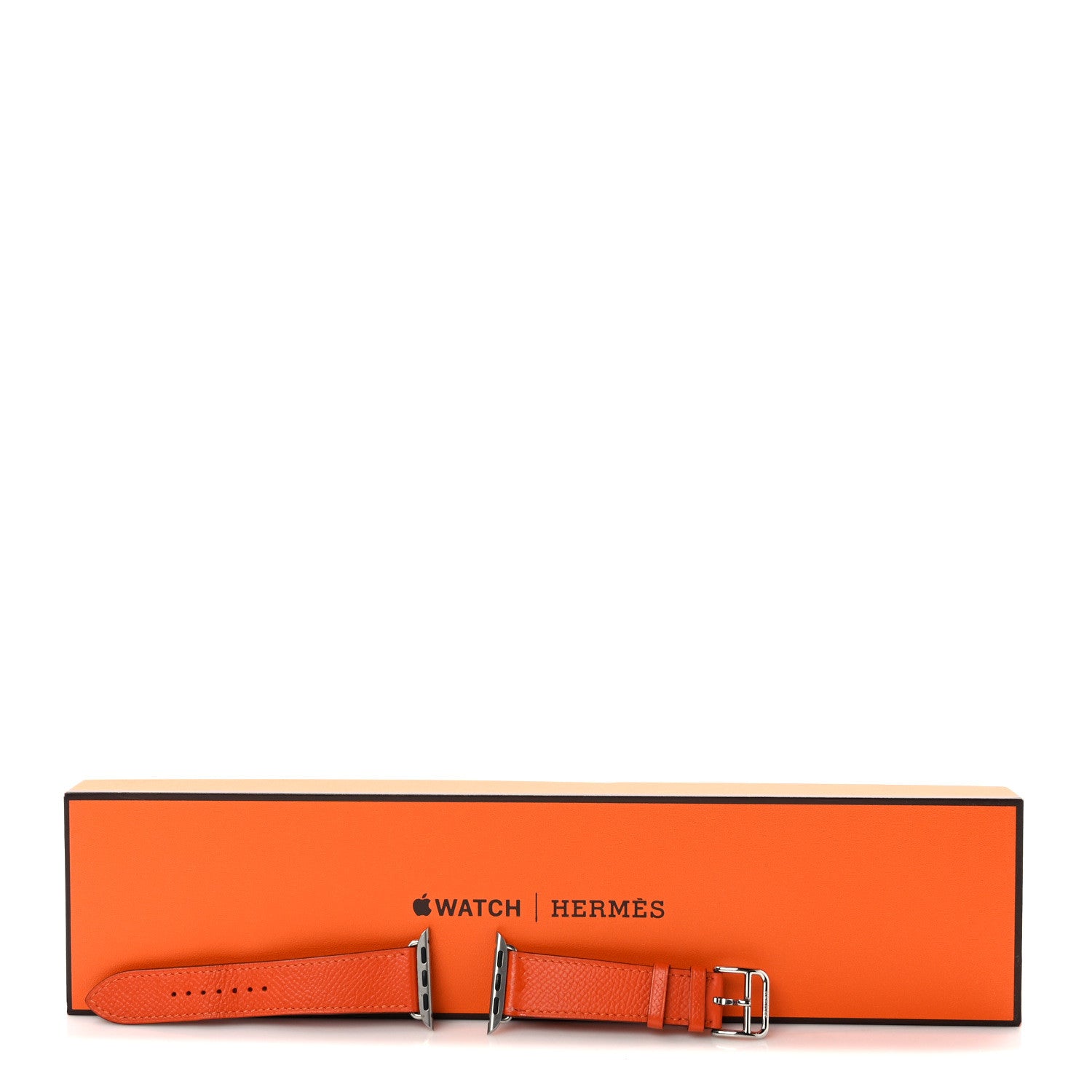 Hermes Epsom 40mm Apple Watch Single Tour Band Feu 6 of 6