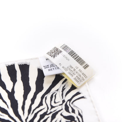 Hermes Silk Zebra Pegasus Nano Scarf 20 Black White 2 of 3