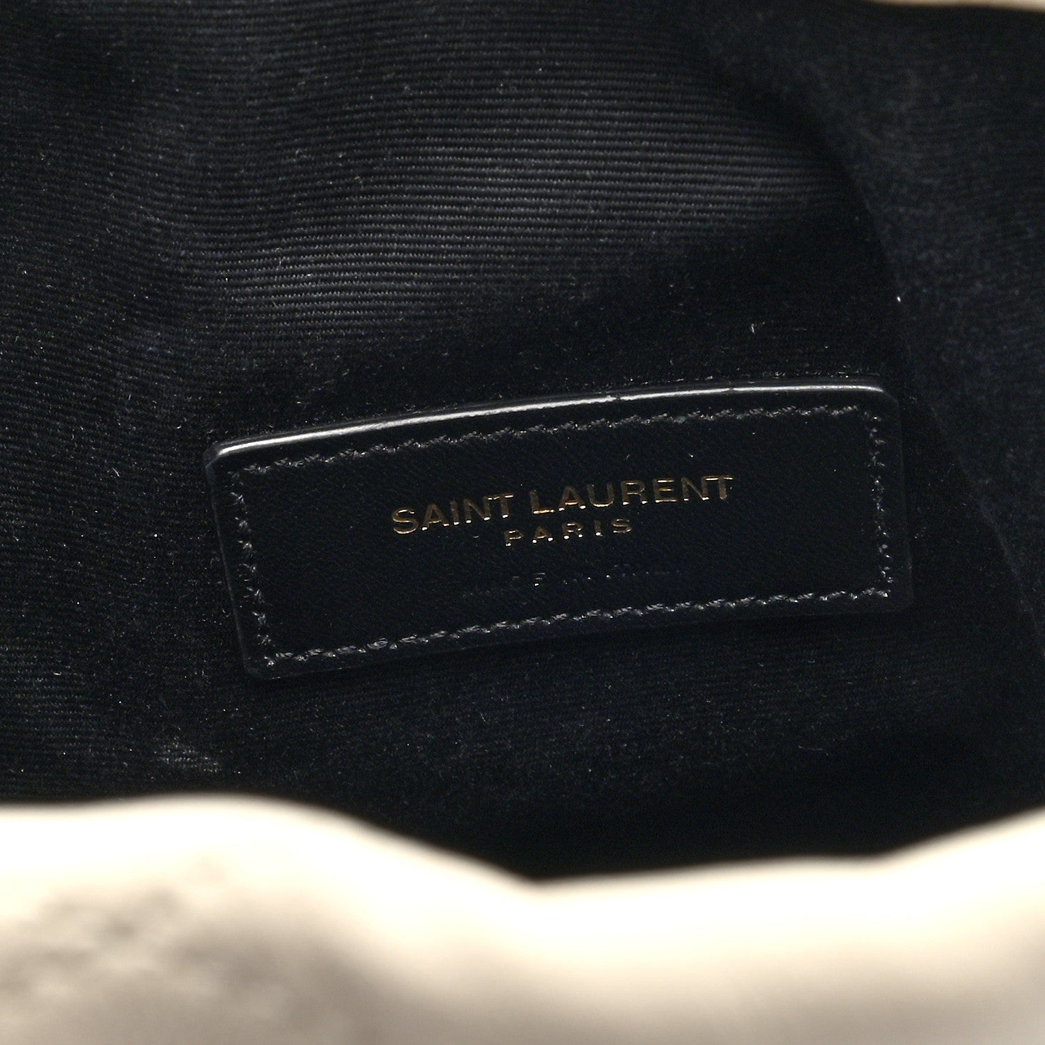 Saint Laurent Lambskin Quilted Le Maillon Bucket Bag Crema Soft 6 of 9