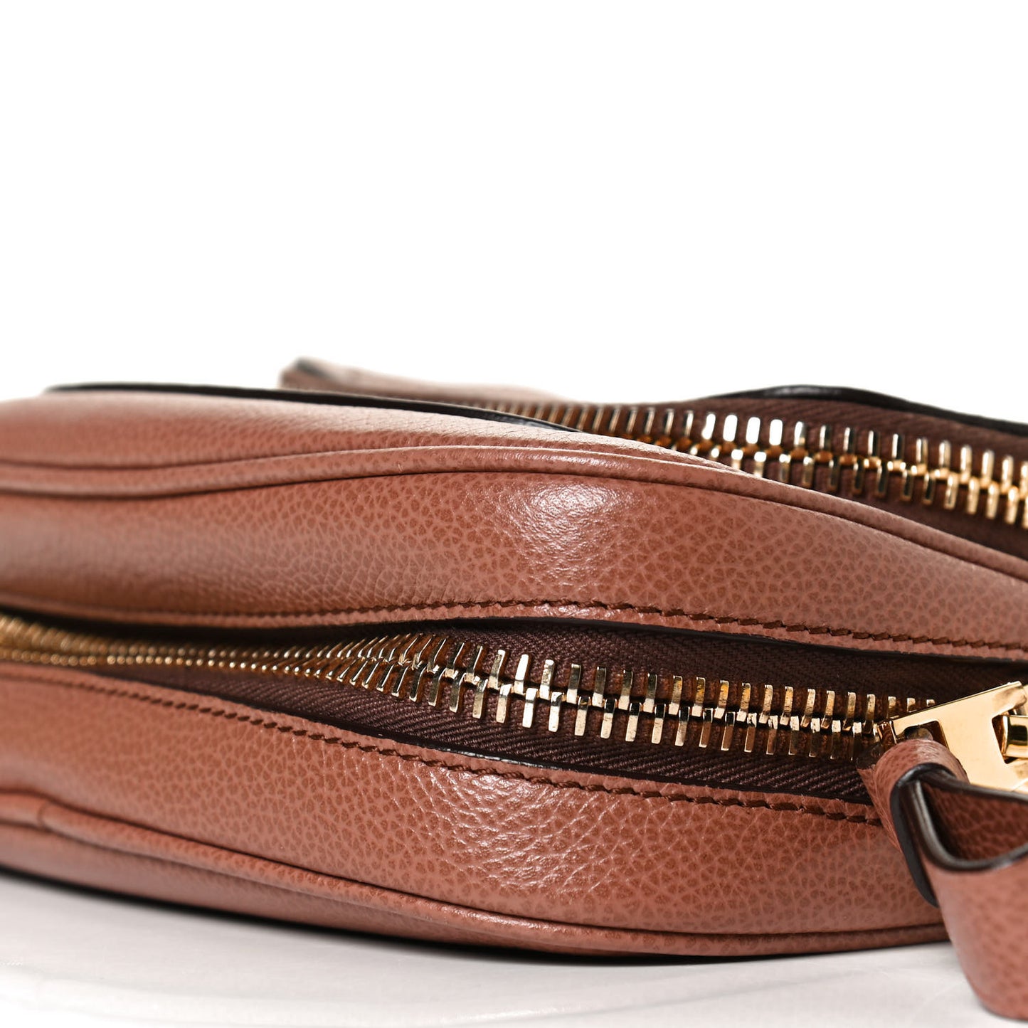 Pebbled Calfskin Mini Jennifer Crossbody Bag Caramel