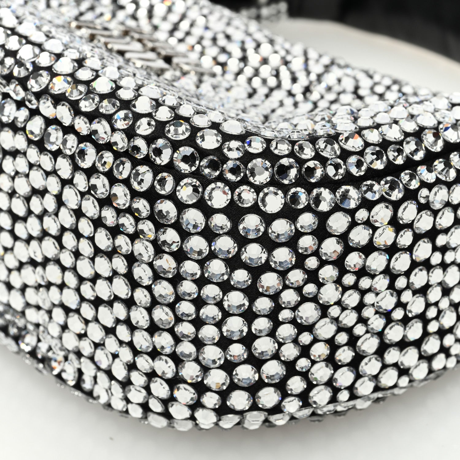 Miu Miu Crystal Silk Starlight Mini Wander Hobo Black 10 of 11