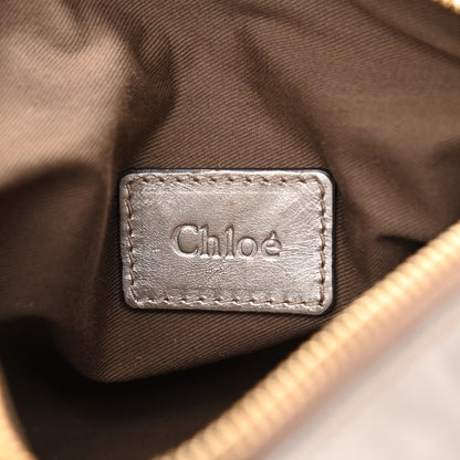 Chloe Metallic Calfskin Marcie Clutch Pewter 6 of 8