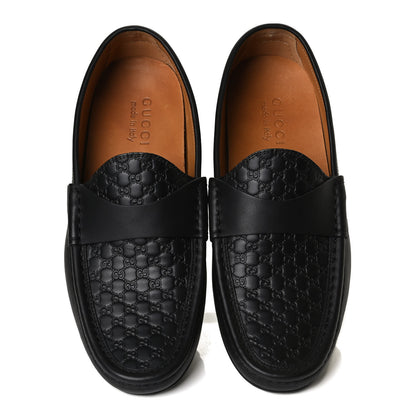 Gucci Calfskin Miro Soft Microguccissima Mens Driver Loafer 6.5 Black 5 of 13