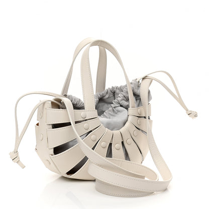 Bottega Veneta French Calfskin Small Shell White Frost 3 of 11