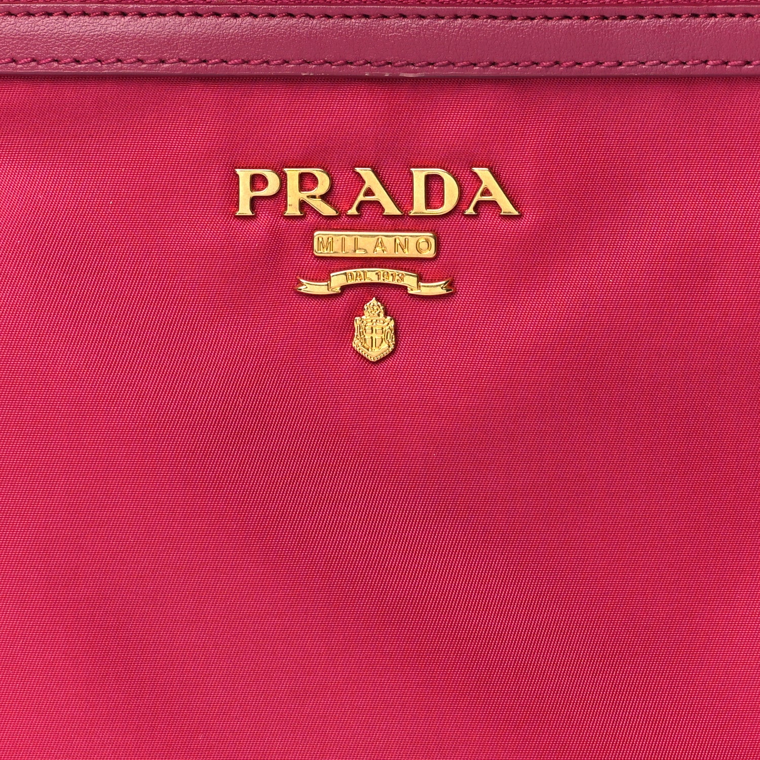Prada Tessuto Nylon Soft Calf Double Zip Crossbody Bag Ibisco 9 of 11