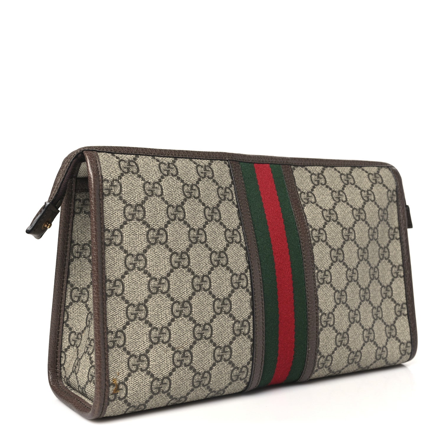 Gucci GG Supreme Monogram Web Ophidia GG Toiletry Case Beige New Acero 3 of 10
