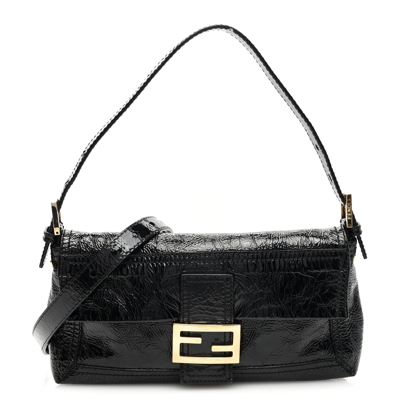Vitello Naplak Medium Convertible Baguette Black
