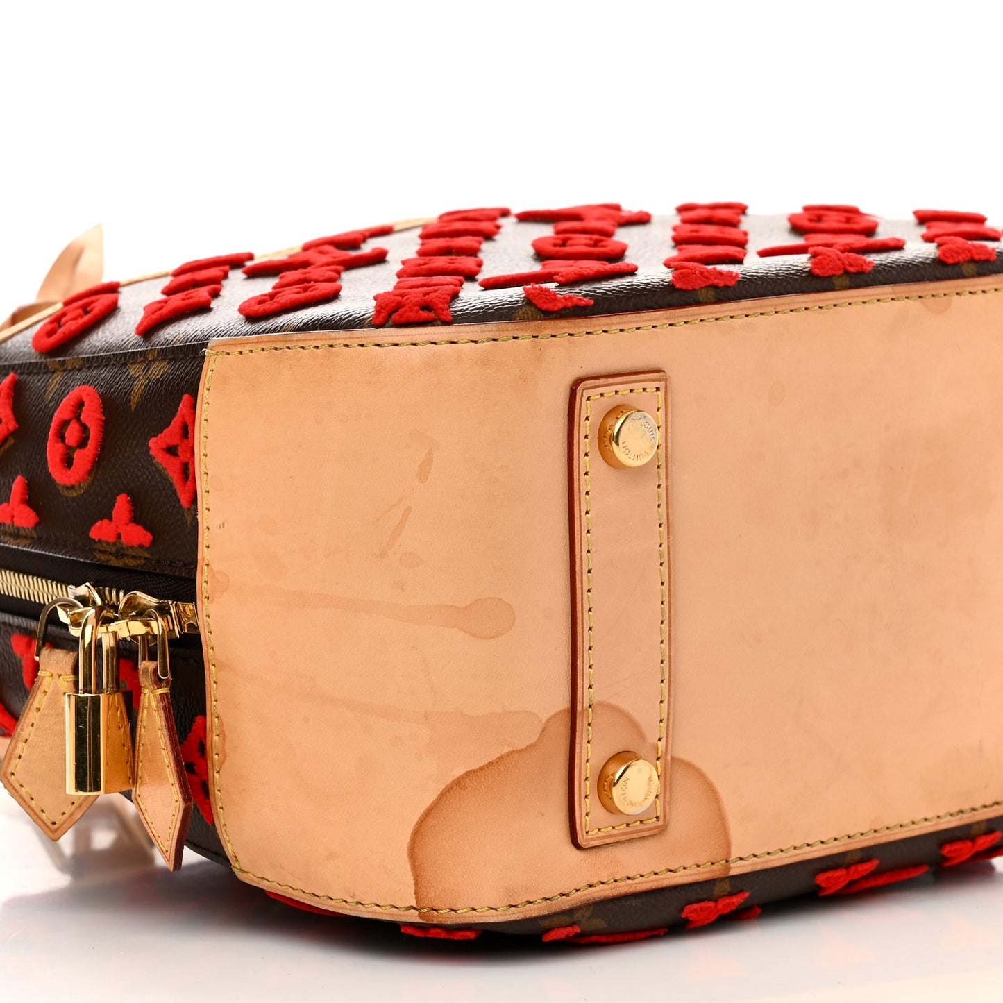 Monogram Tuffetage Deauville Cube Red