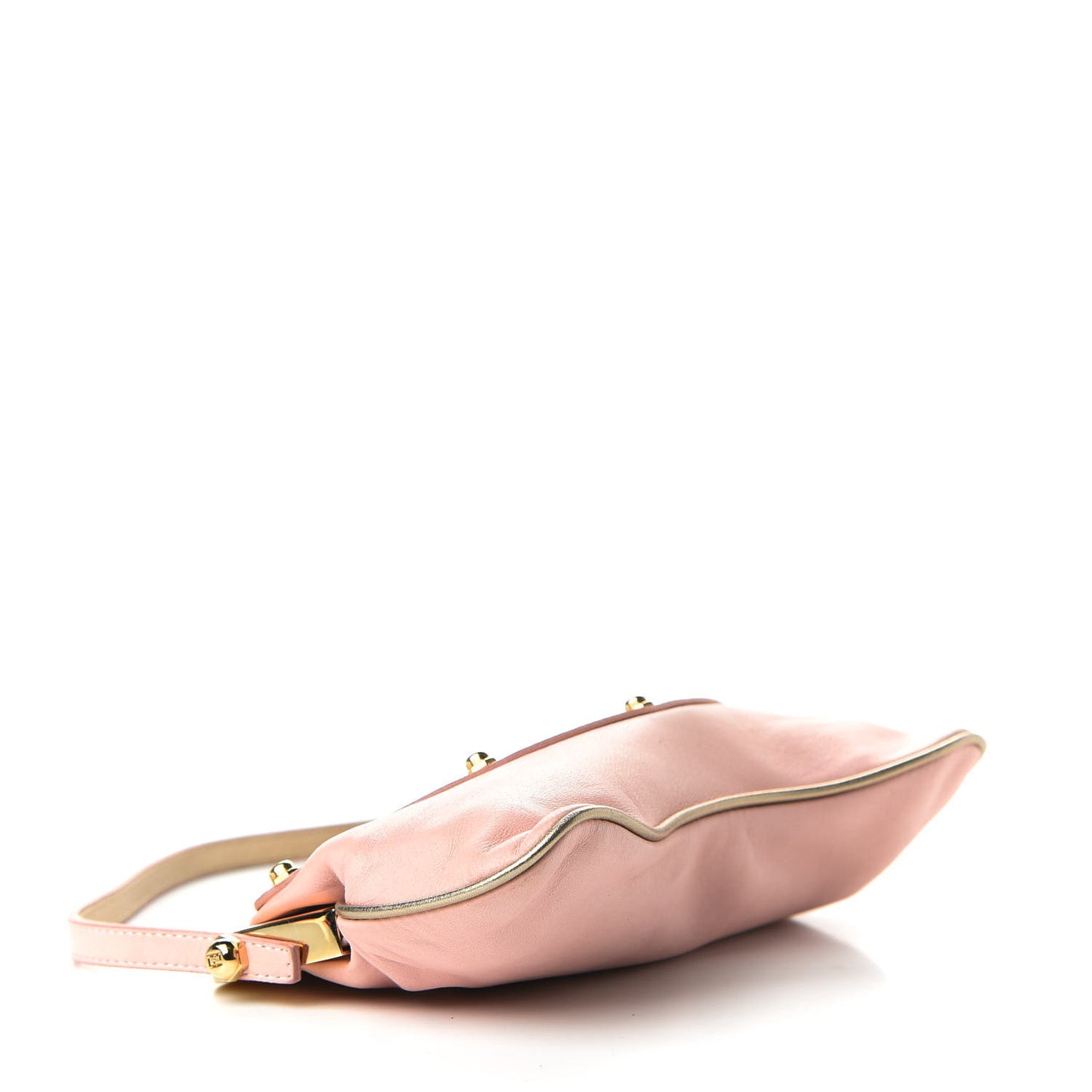 Nappa Flipping Vanity Mirror Clutch Rose